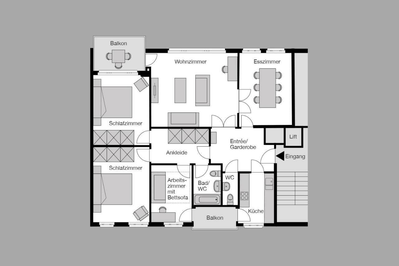 City Stay Furnished Apartments - Fasenstaubstrasse ชาฟเฮาเซน ภายนอก รูปภาพ